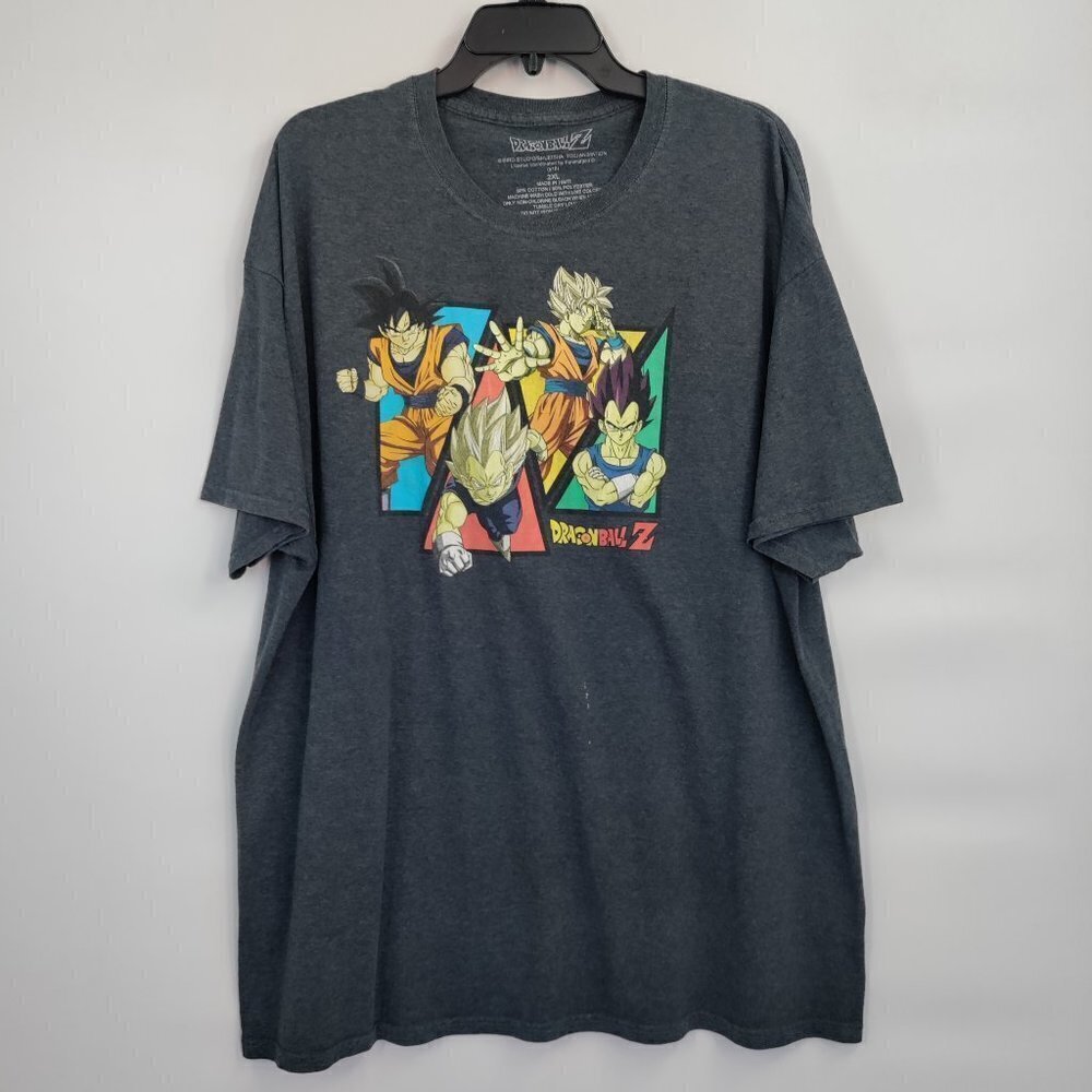 Dragon Ball Z Goku and Vegeta Super Saiyan Graphic Tees Shortsleeve Top 2XL Men